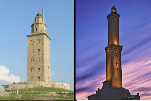 «Башня Геркулеса» и Генуэзский маяк, год постройки 1128 года, высота 76 метров