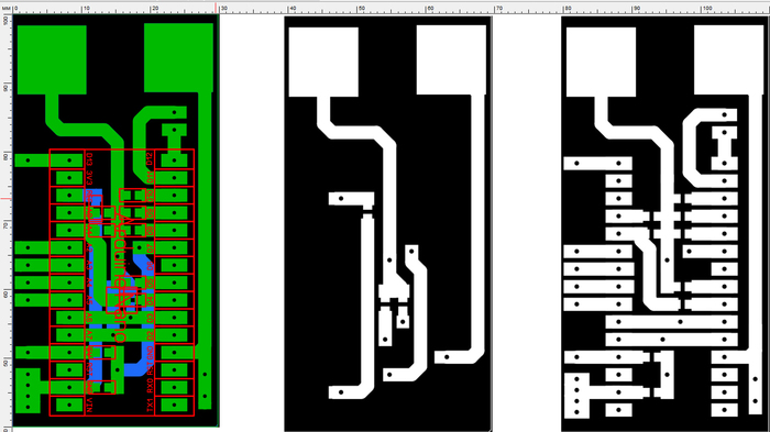 Плата в Sprint-Layout измерительного пинцета DIY YCHEV001