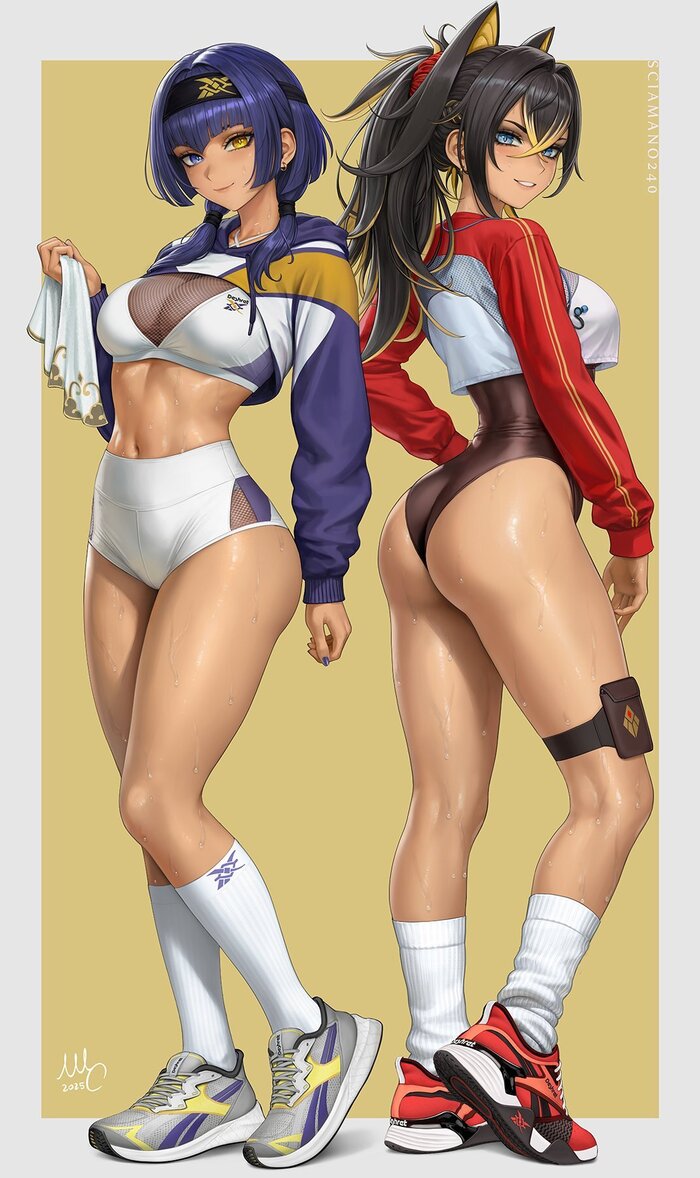   Genshin Impact, , Anime Art, Sciamano240, Candace, Dehya (Genshin Impact), ,  