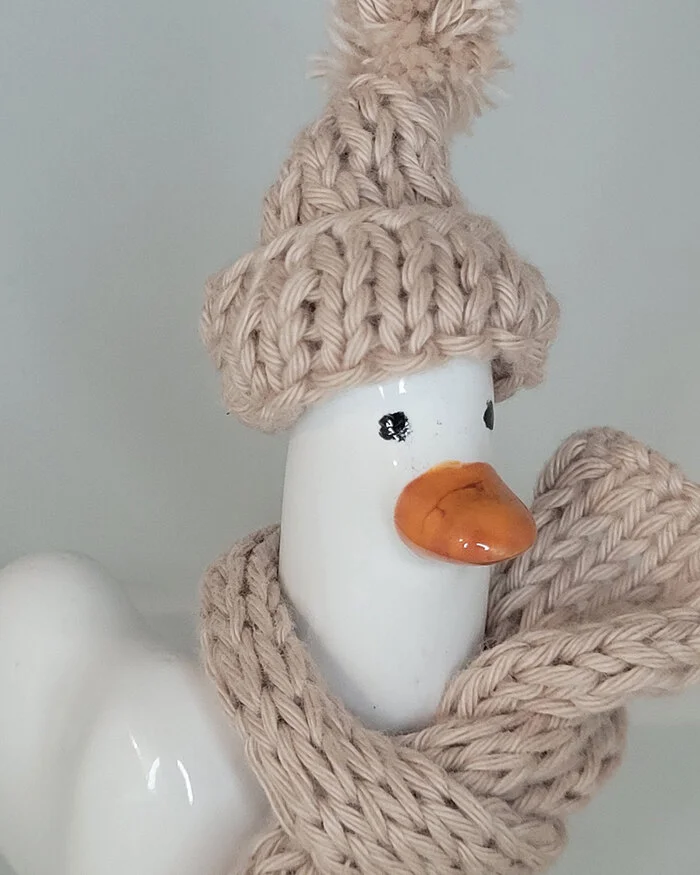 Керамический оберег DUCK off problems! - Моё, Лепка, Керамика, Ручная работа, Миниатюра, Фигурки, Рукоделие без процесса, Гусь, Оберег, Поделки, Своими руками, Видео, Короткие видео, Длиннопост