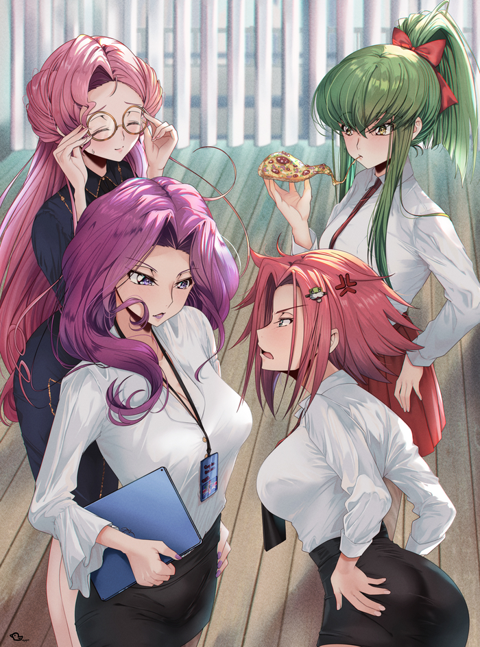    ,    ,   ! , Anime Art, Cornelia Li Britannia, Euphemia li Britannia, Kallen Stadtfeld, CC (Code Geass), Code Geass