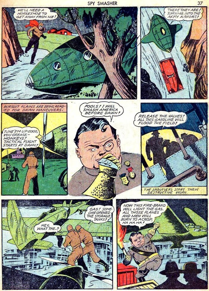 Тот самый гиросаб со смэшером на борту преследует какую-то машину.