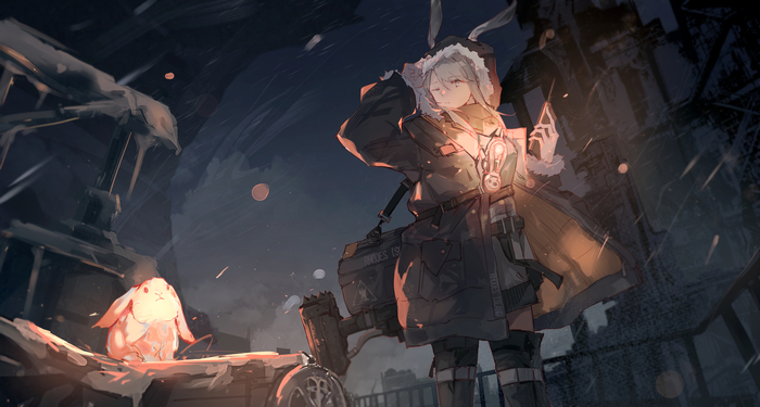    , Anime Art, Animal Ears, Arknights, Misha (Arknights), Amiya, Liskarm, Franka,   , Savage (Arknights), 