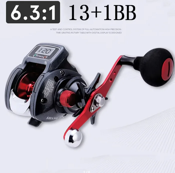 Multiplier reel with digital line counter, 6.3:1 - Yandex Market, Telegram (link), Chinese goods, AliExpress, Products