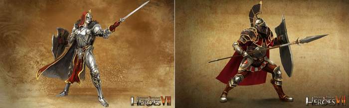 Объясните мне, почему юстициары (слева) считаются элитой и сильнее гвардейцев (справа)