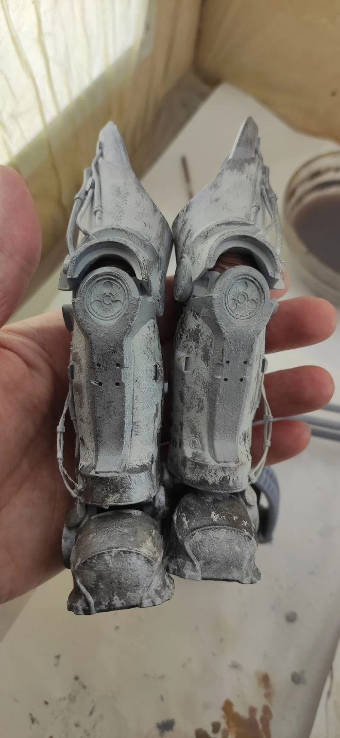 Horsemen of the Apocalypse - Famine. Power Armor - My, 3D печать, 3D printer, 3D modeling, Painting, Figurines, Fallout, Power armor, Fallout 76, Painting, Longpost