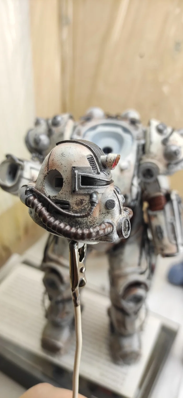 Horsemen of the Apocalypse - Famine. Power Armor - My, 3D печать, 3D printer, 3D modeling, Painting, Figurines, Fallout, Power armor, Fallout 76, Painting, Longpost