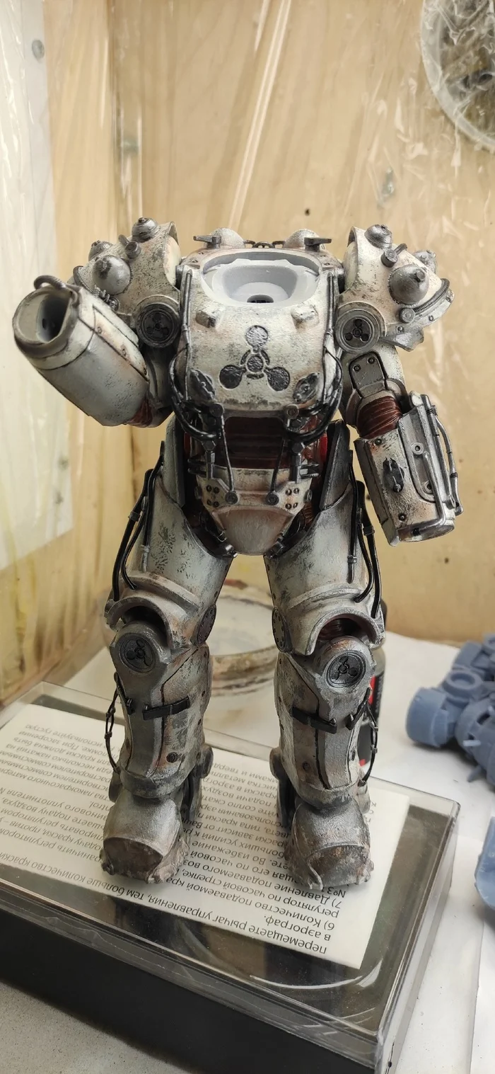 Horsemen of the Apocalypse - Famine. Power Armor - My, 3D печать, 3D printer, 3D modeling, Painting, Figurines, Fallout, Power armor, Fallout 76, Painting, Longpost