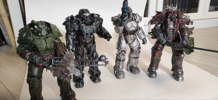 Horsemen of the Apocalypse - Famine. Power Armor - My, 3D печать, 3D printer, 3D modeling, Painting, Figurines, Fallout, Power armor, Fallout 76, Painting, Longpost