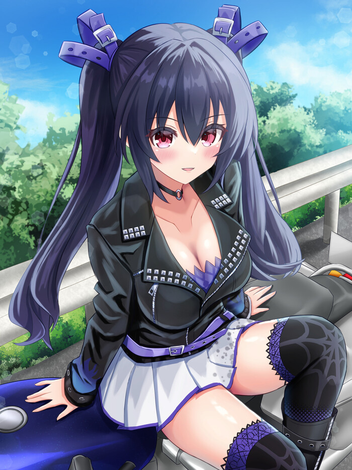 Noire Anime Art, Hyperdimension Neptunia, Neptunia, Noire (Black Heart)