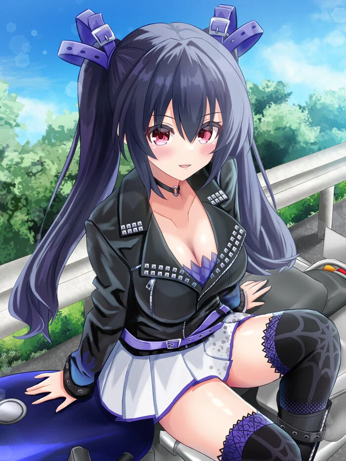 Noire - Anime Art, Hyperdimension Neptunia, Neptunia, Noire (Black Heart)