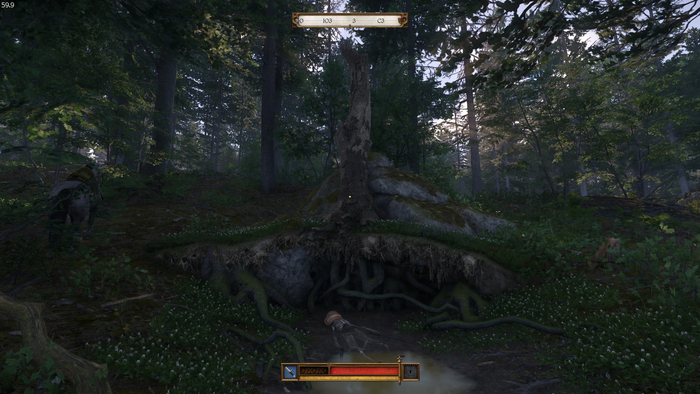 В игре много отсылок на другие известные тайтлы. Гуляя по лесу в поисках дичекрада (или разбойников? не понмю) я наткнулся на Elden Ring!