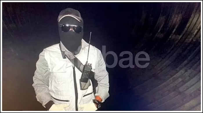 Фотка на память одного из грабителей в туннеле — предположительно Фернандо