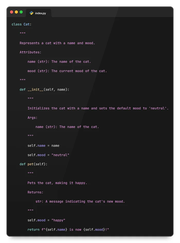 Documentation Cats: How to Teach Code to Speak Human Language - My, Python, Programming, Education, Longpost