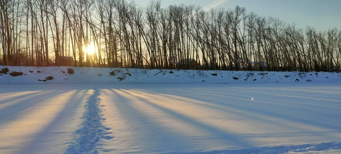 Response to the post Winter is Coming - My, The photo, Russia, Winter, Snow, freezing, Altai region, Ob, Barnaul, Mobile photography, Travel across Russia, Reply to post