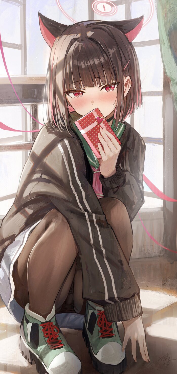       , Anime Art, , , Blue Archive, Kyouyama Kazusa, Animal Ears, Hidulume, , 14  -   