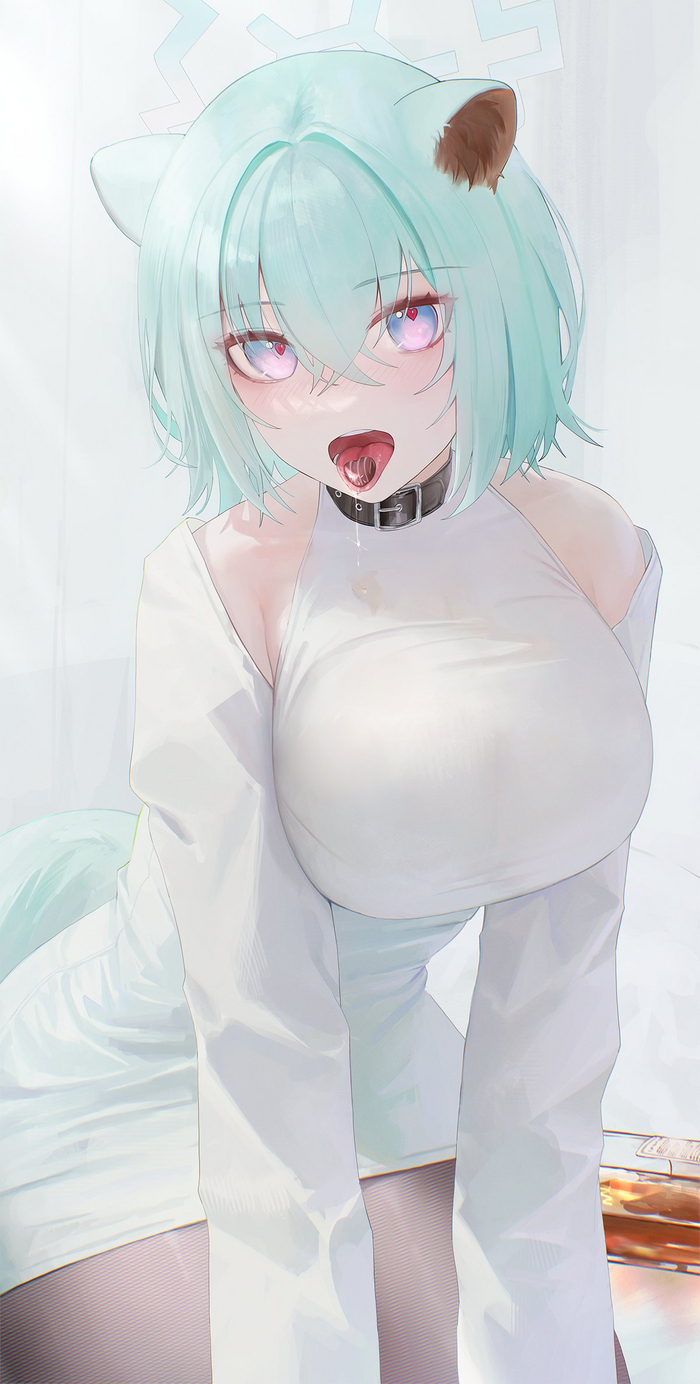  ? , Anime Art, Blue Archive, Mayoi Shigure, Animal Ears, , , Flippy (ripine111)