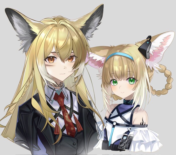     Anime Art, , Arknights, Vulpisfoglia (Arknights), Suzuran, Animal Ears