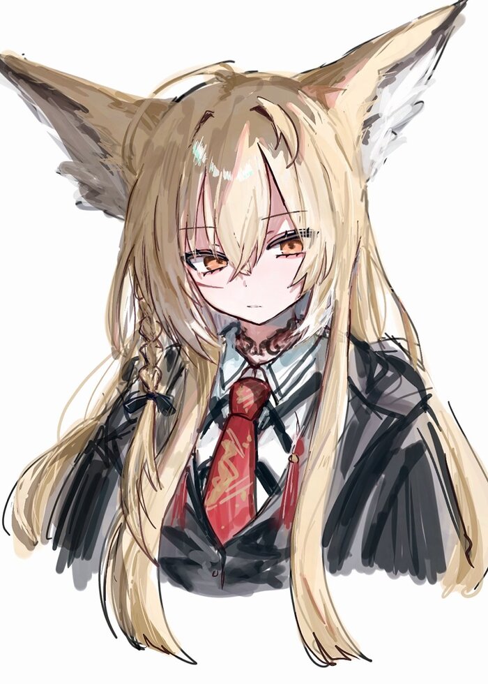 Anime Art, , Arknights, Vulpisfoglia (Arknights), Animal Ears