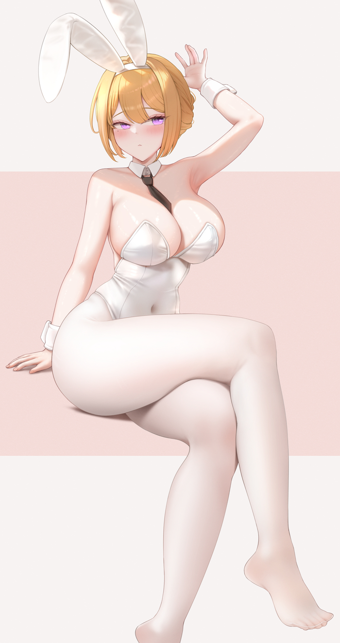  Anime Art, , Zenless Zone Zero, Evelyn Chevalier (zzz), Bunnysuit, Bunny Ears