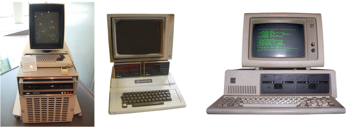 -. Xerox Alto 1973, Apple II 1977, IBM PC 1981