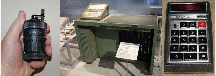 -. Curta    1948, Casio 14-A 1957 ,  901B  Bomwar 1971