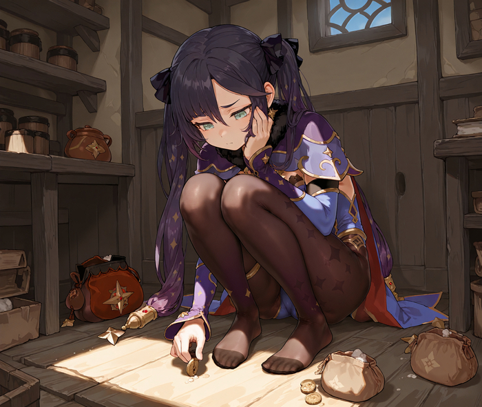       , Anime Art, Mona (Genshin Impact), Genshin Impact, , 