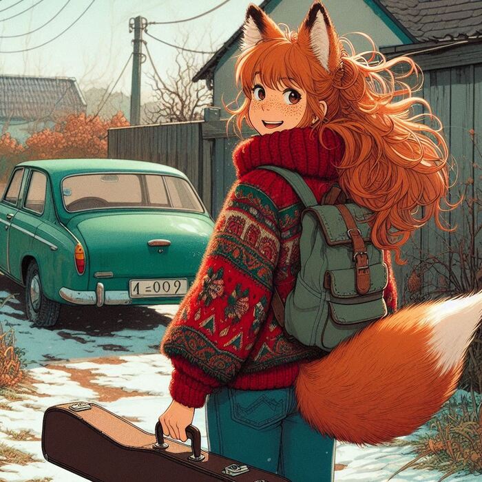   !  ,  , , , , Anime Art, Original Character, , Animal Ears, , , , , ,  , Ginger & White, 