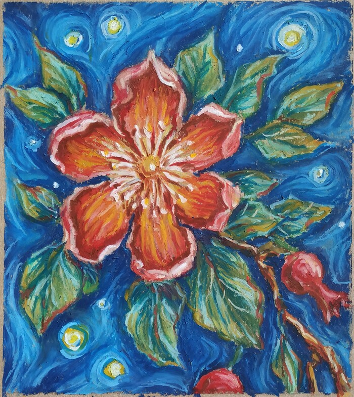 Основа - "голубой" Мунгё, сверху Гамма студия. На заездах и тычинках Малевич.