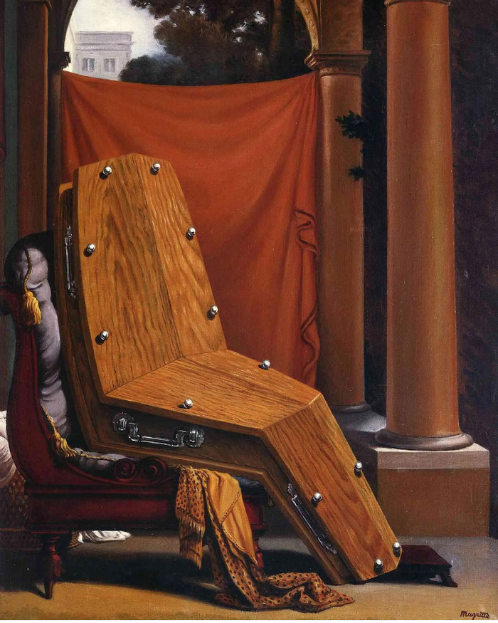 Рене Магритт “Перспектива: мадам Рекамье Жерара" (1950)