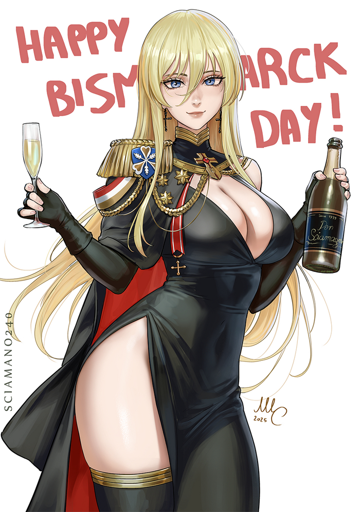   , Anime Art, , Pixiv, Bismarck, Azur Lane, Sciamano240