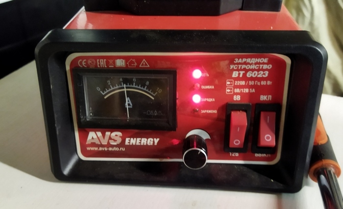 ЗУ при включенной свечке накаливания на автономке INGF