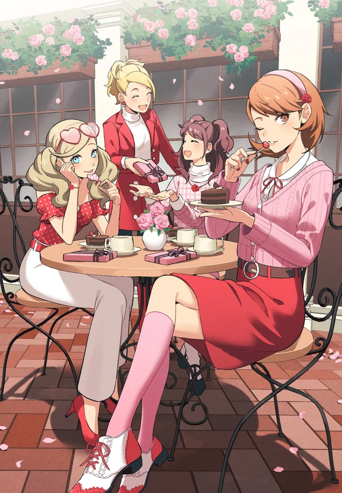 Arcana Lovers - Art, Anime, Anime art, Persona, Persona 2, Persona 3, Persona 4, Persona 5, Takeba Yukari, Kujikawa Rise, Ann takamaki, Game art, Games