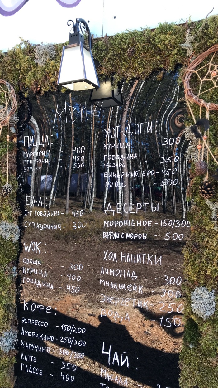 Меню пишу на месте, чтобы иметь возможность скорректировать цены.