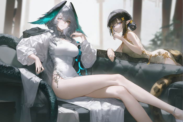 H&E Anime Art, , Arknights, Hoolheyak, Eunectes, ,  , 