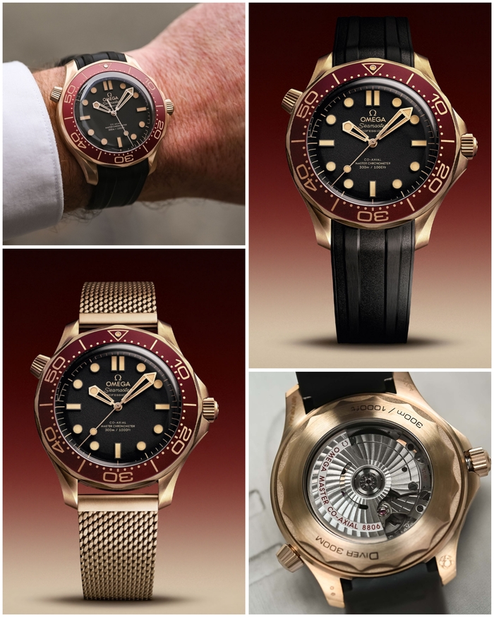 ����� Omega Seamaster Diver 300M � �������� �� ������ Bronze Gold