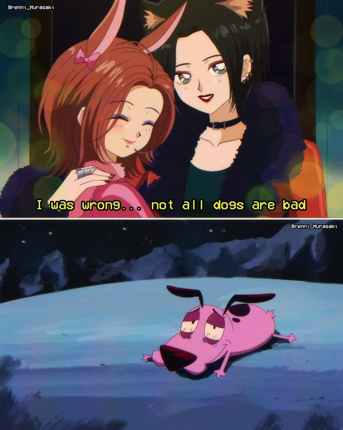 These are the kind of Crossovers I approve of! - Art, Anime, Nana, Nana, Cowardly Dog, Cartoon network, Crossover, Anime art