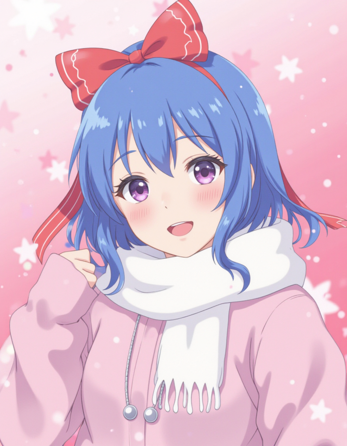The girl with the bow  Flux Sd, Stable Diffusion, Flux, Anime Art