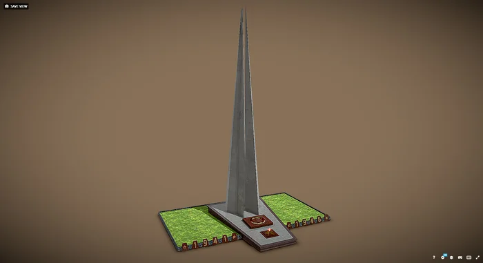 Obelisk of Glory, Pavlodar, Kazakhstan - My, Pavlodar, the USSR, Kazakhstan, Obelisk, Monument, Heroes, The Great Patriotic War, Modeling, 3DS max