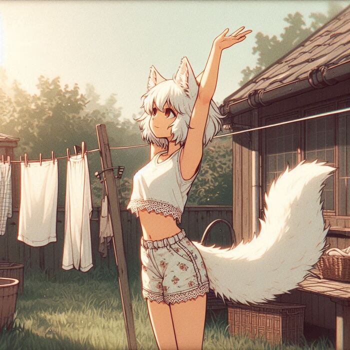 -   , , Anime Art, ,  , , Original Character, , Animal Ears, , , , , , Ginger & White, 