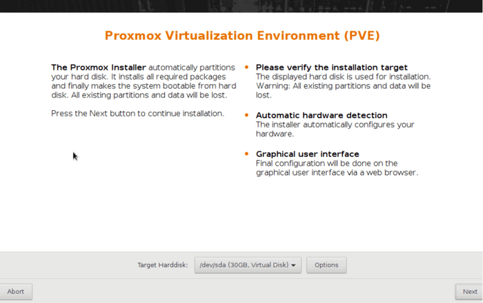 Здесь выбираем диск, на который будет установлен Proxmox. Я ничего не менял, оставил все как есть