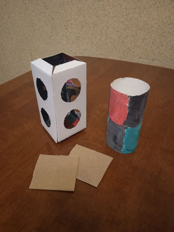 Самое сложное для ребенка - разметить и раскрасить втулку правильно