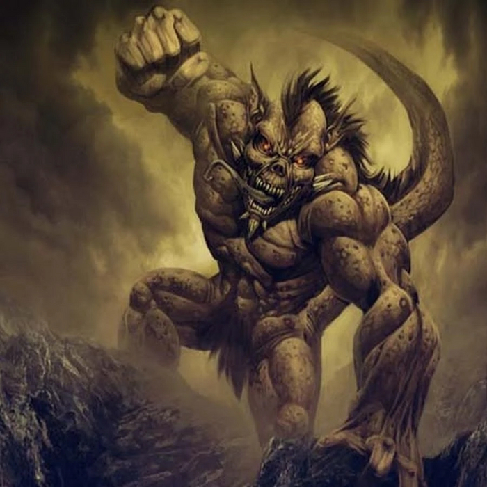 Одна из вариаций Гренделя. Видите красные глаза? Это все потому, что ему соседи спать не давали