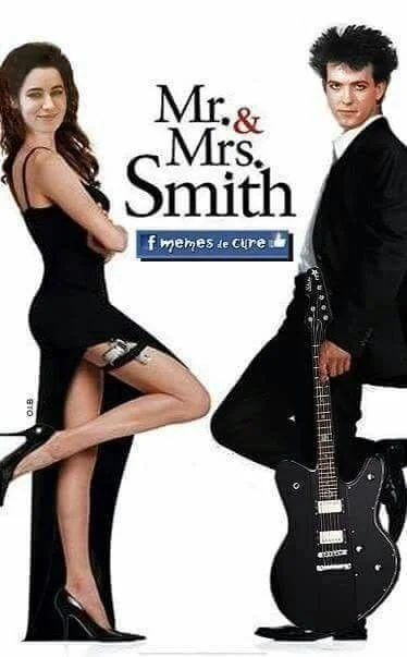 What a meme I found! - The Cure, Pair, Robert Smith, Mr. and Mrs. Smith, Picture with text, Memes