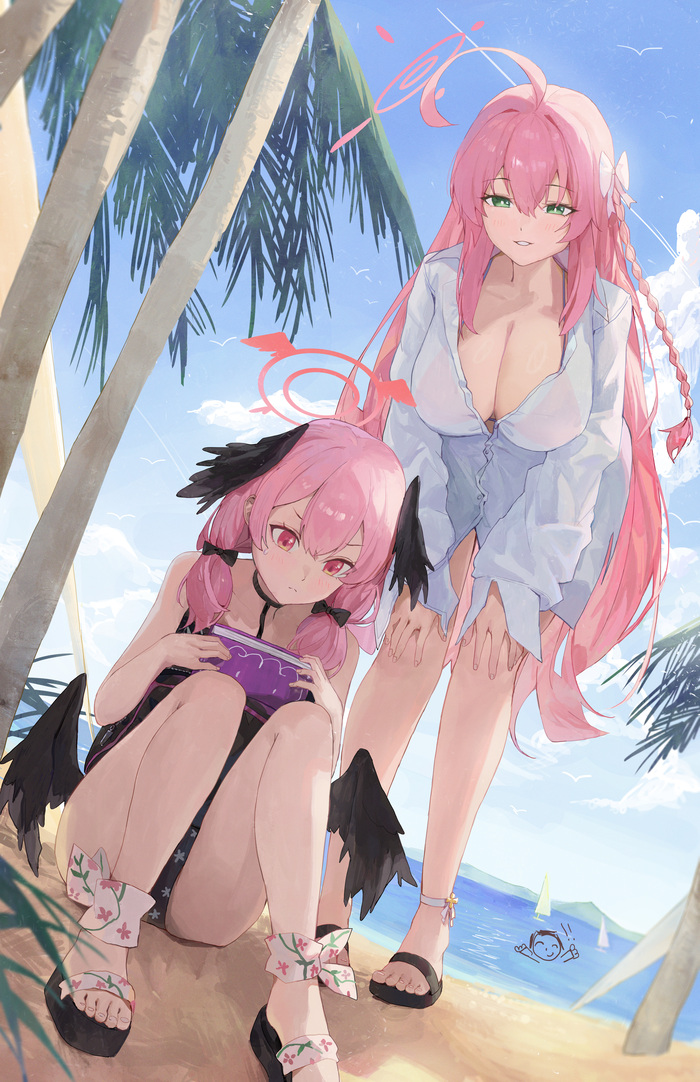        ? , Anime Art, , , Blue Archive, Shimoe Koharu, Urawa Hanako, Sensei (Blue Archive), , , , , 