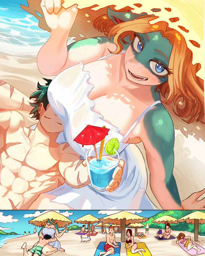 Anime Art, , Boku no Hero Academia, Midoriya izuku, Ippan josei, Uraraka Ochako, Yaoyorozu Momo