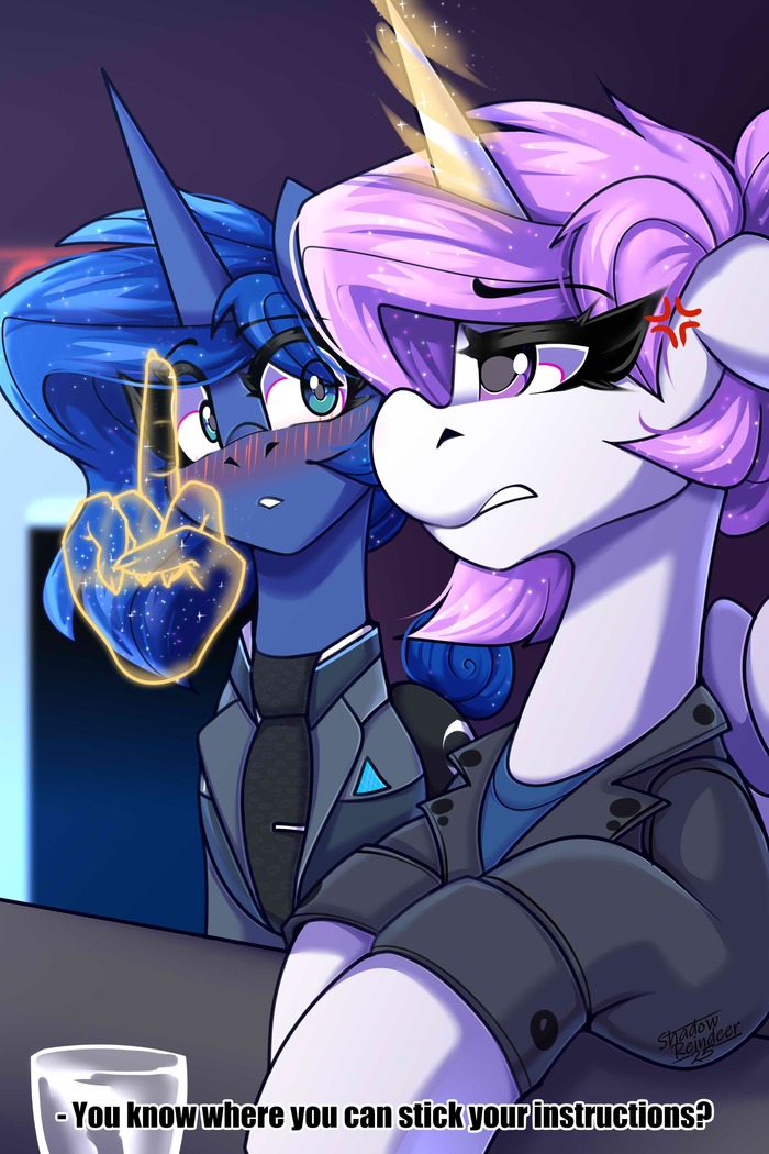 :   My Little Pony, Shadowreindeer, Princess Luna, Princess Celestia, Detroit: Become Human