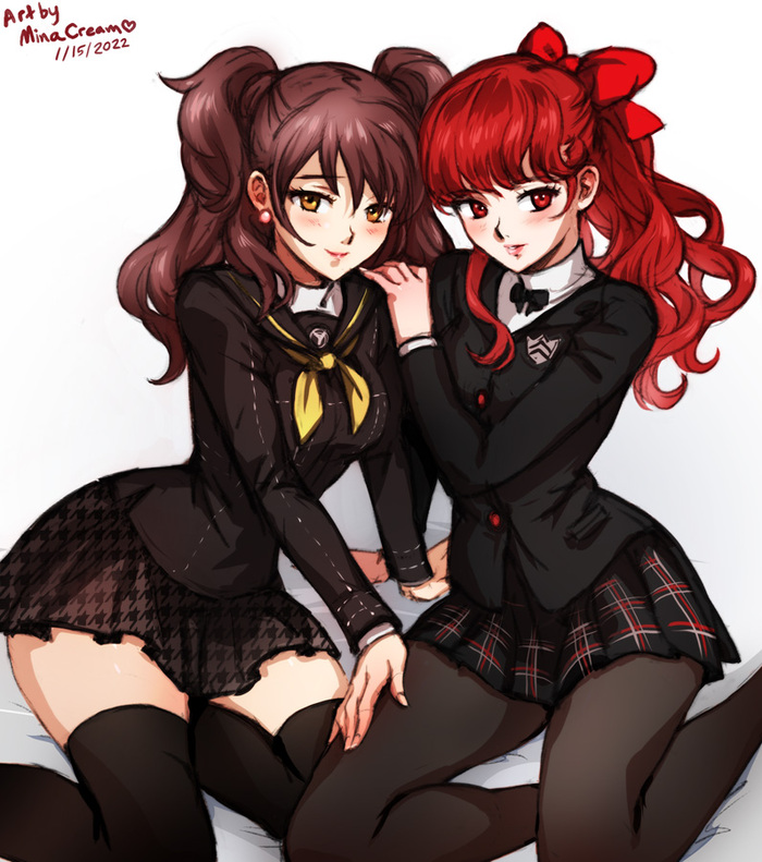   , ! Minacream, , , Anime Art, Persona, Persona 4, Persona 5, Rise, Kasumi Yoshizawa