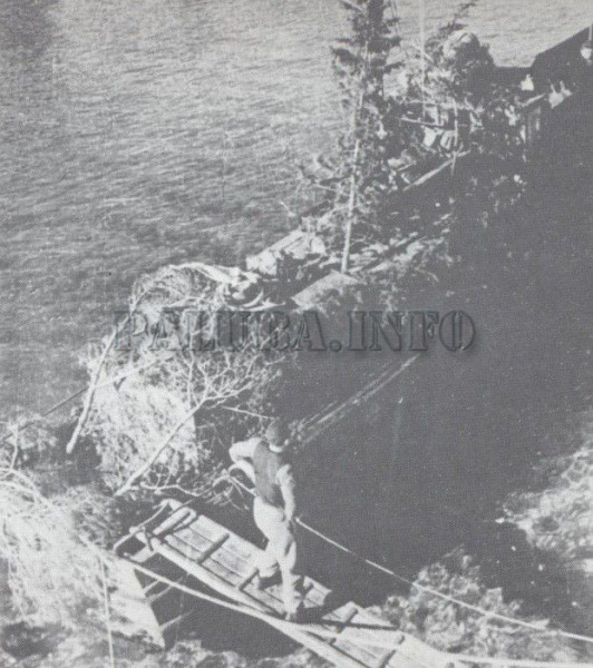 ...И все-таки надежне прятать свой флот от авиации "гадов" проверенными методами, например - навтыкать веточек (именно так замаскирована канонерка "Partizanka", фото ноября 1943 г.)