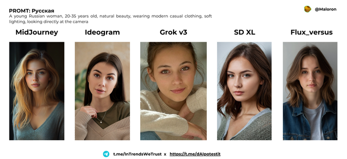     Midjouney, Ideogram, Grok, SD XL, FLUX